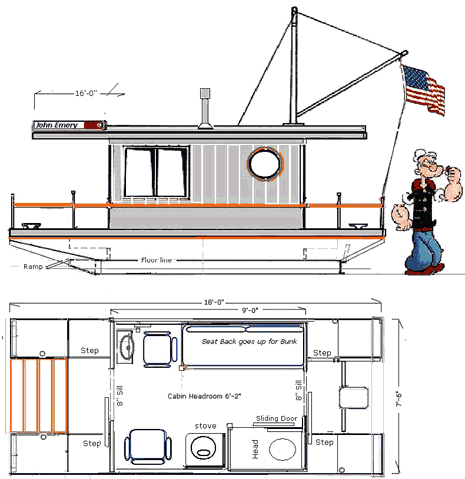 Wooden Small Houseboat Plans Plans PDF Download – DIY Wooden Boat 